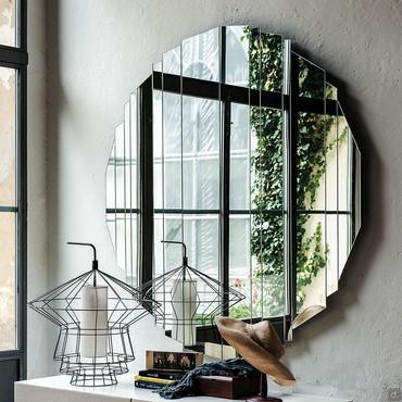 Stripes italian design wall mirror by Cattelan 