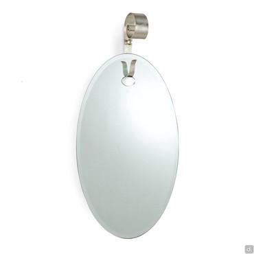 Mirabelle small oval mirror with iron hook