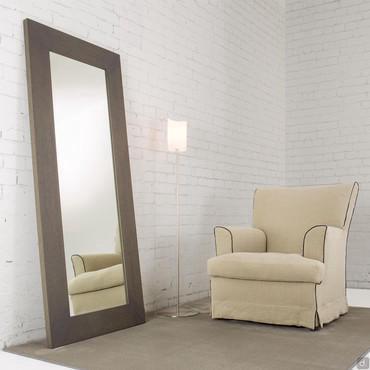 Alma leaner wooden mirror in rectangular shape