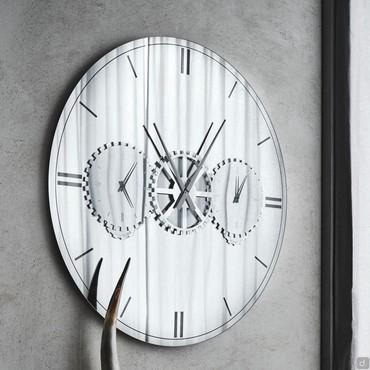 Mirror wall clock Times by Cattelan 