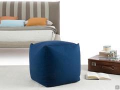 Cherie square soft fabric ottoman