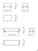 Pouf Cuff di Bonaldo - schema dimensionale