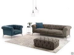 Bellagio ottoman matched with sofa and armchair of the same style