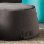 Mendez modern fabric ottoman - detail