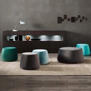 Mendez modern fabric ottoman