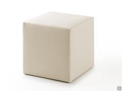 Beige leather pouf Cherie 