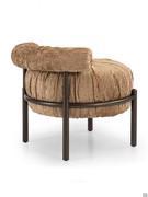 Side view of Mignon pouf model with lowered adjustable backrest