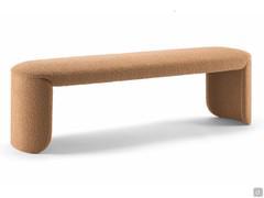 Flower shown here in a 160 cm bench version with all upholstered legs and seat