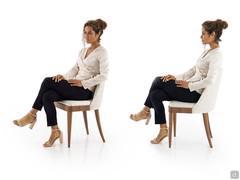 Proportions and seat example of the Eiko chair