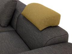 Detail of the optional headrest cushion, here in Andros colour 1357