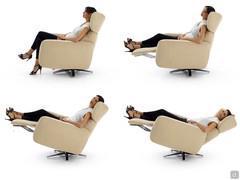 Seat proportions and ergonomics of the Iris outlet relaxation armchair