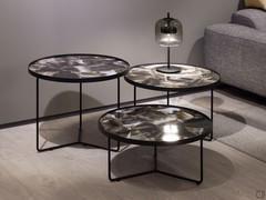 Billy outlet round coffee tables by Cattelan with Zefiro marble-effect Keramik top