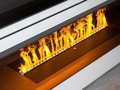 Bio-fireplace with sound effects