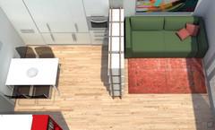 3D Design Open Space Studio - living area