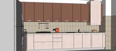 3D Kitchen design - side view