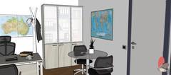 3D design Office 1 - cabinet view