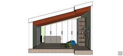 3D Bedroom design - side view (furniture alternative)