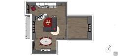 3D Living Room/Living Room Design - Top View