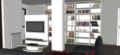 3D Living room/living room design - TV stand detail