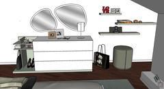 3D Bedroom Design - dresser front view