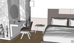 Bedroom 3D Design Project - view of the dressing table