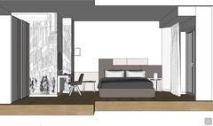 3D Bedroom Design - side view