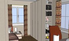 Kids Bedroom 3D Design - door view