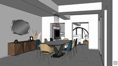 3D Open Space Design - dining room view