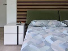 Baloo double bed with Montana square two-drawer bedside table.