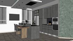  3D Kitchen design - full view