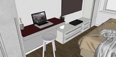 3D room design - hanging desk