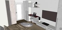 3D room design - studio/tv area