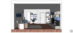 3D Living room/living room design - side view