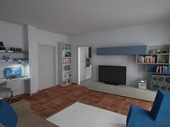 Progettazione 3D Soggiorno/Salotto - render