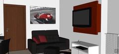 3D Living room/living room design - view of relaxation area 