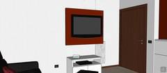 3D Living room/living room design - closed TV door detail