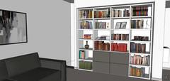 3D Open Space design - library detail