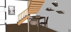 3D Living room/living room design - desk detail