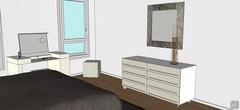 3D Bedroom Design - dresser view