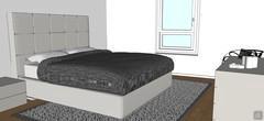 3D Bedroom Design - bed detail