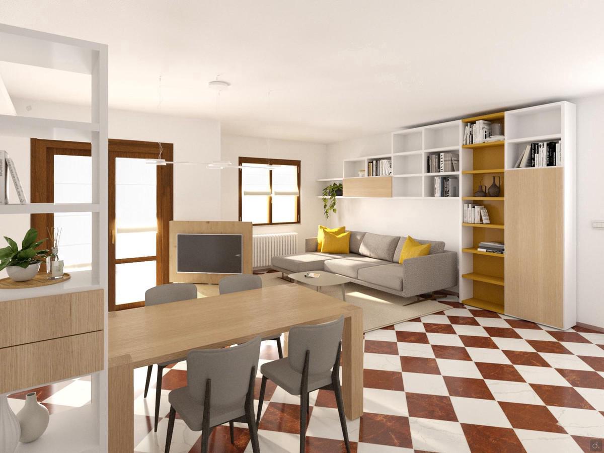 Solution for living area of 50 sqm with kitchen already furnished 40435