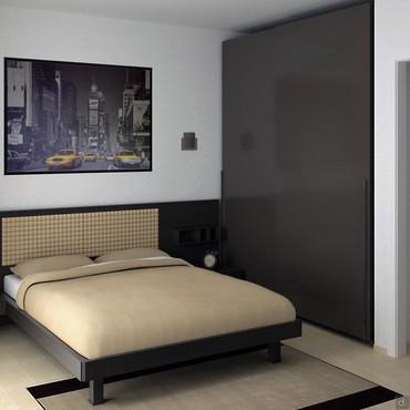 Progetto 3D per camera da letto su misura - render