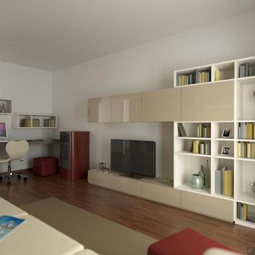 Progettazione 3D Soggiorno/Salotto - render