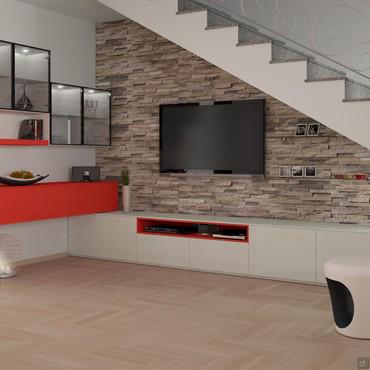 Progettazione 3D Soggiorno/Salotto -  render