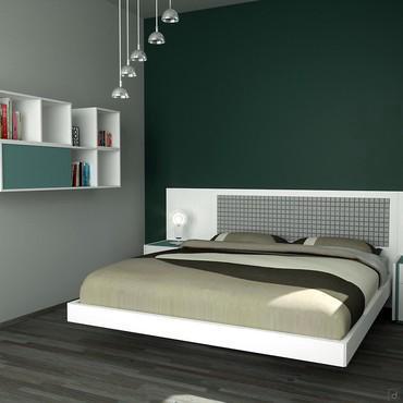 Progetto per arredare una camera da letto piccola - render fotorealistico