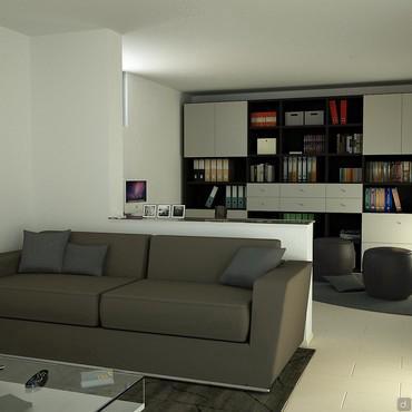 Ideas for decorating a basement - render