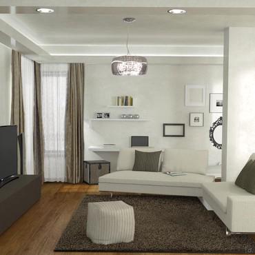 Living / Sitting Room 3D Design - Render