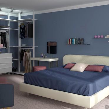 Progettazione 3D Camera da Letto - render