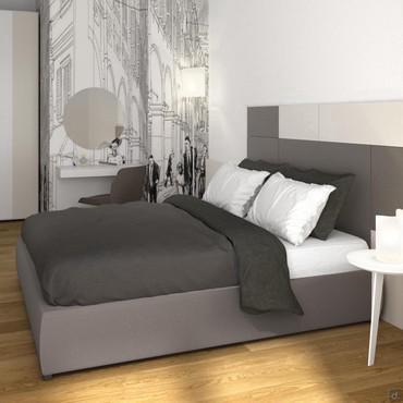 Solution for furnishing a modern bedroom - render