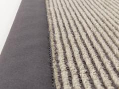 Detail of Small stripes in linen and dark grey